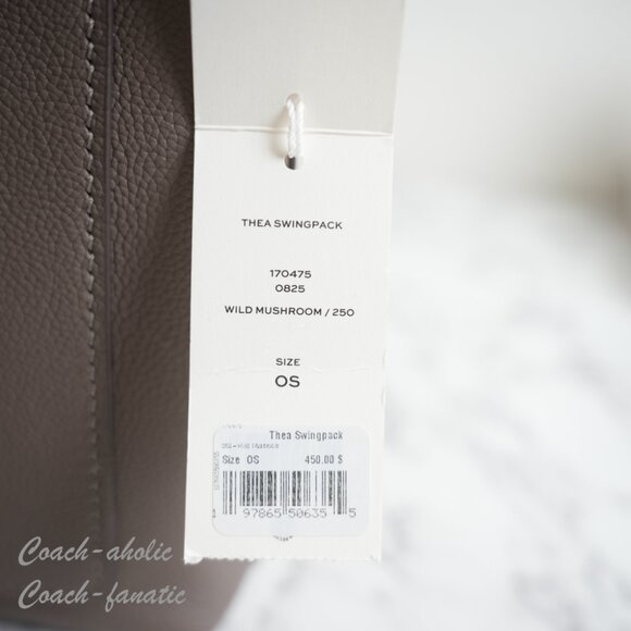 NWT Tory Burch Thea Swingpack Leather Crossbody in Wild Mushroom - Picture 9 of 10